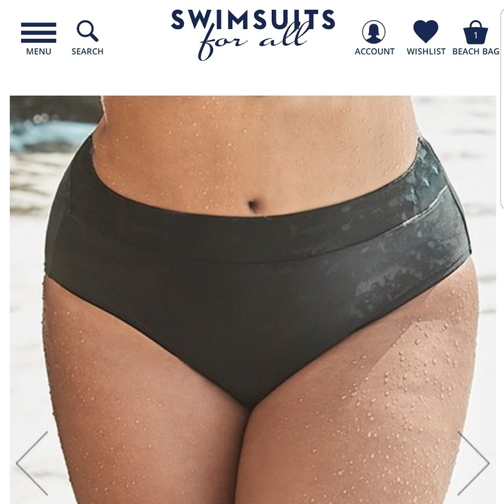 NWT Swimsuits for all Black high leg swin brief